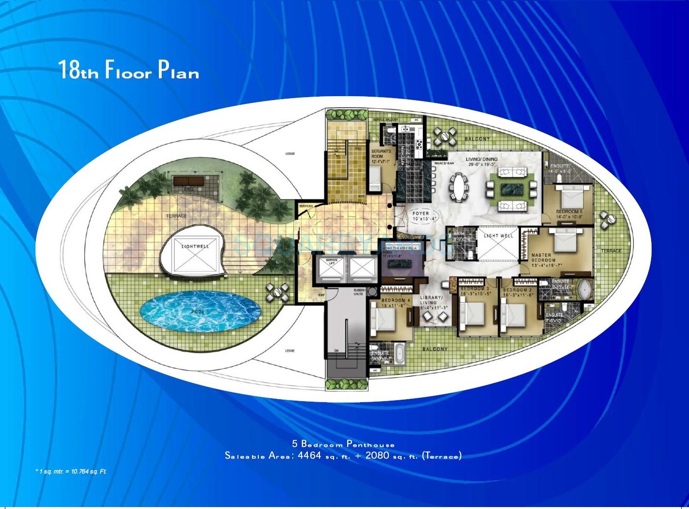 5 bhk Floor Plan
