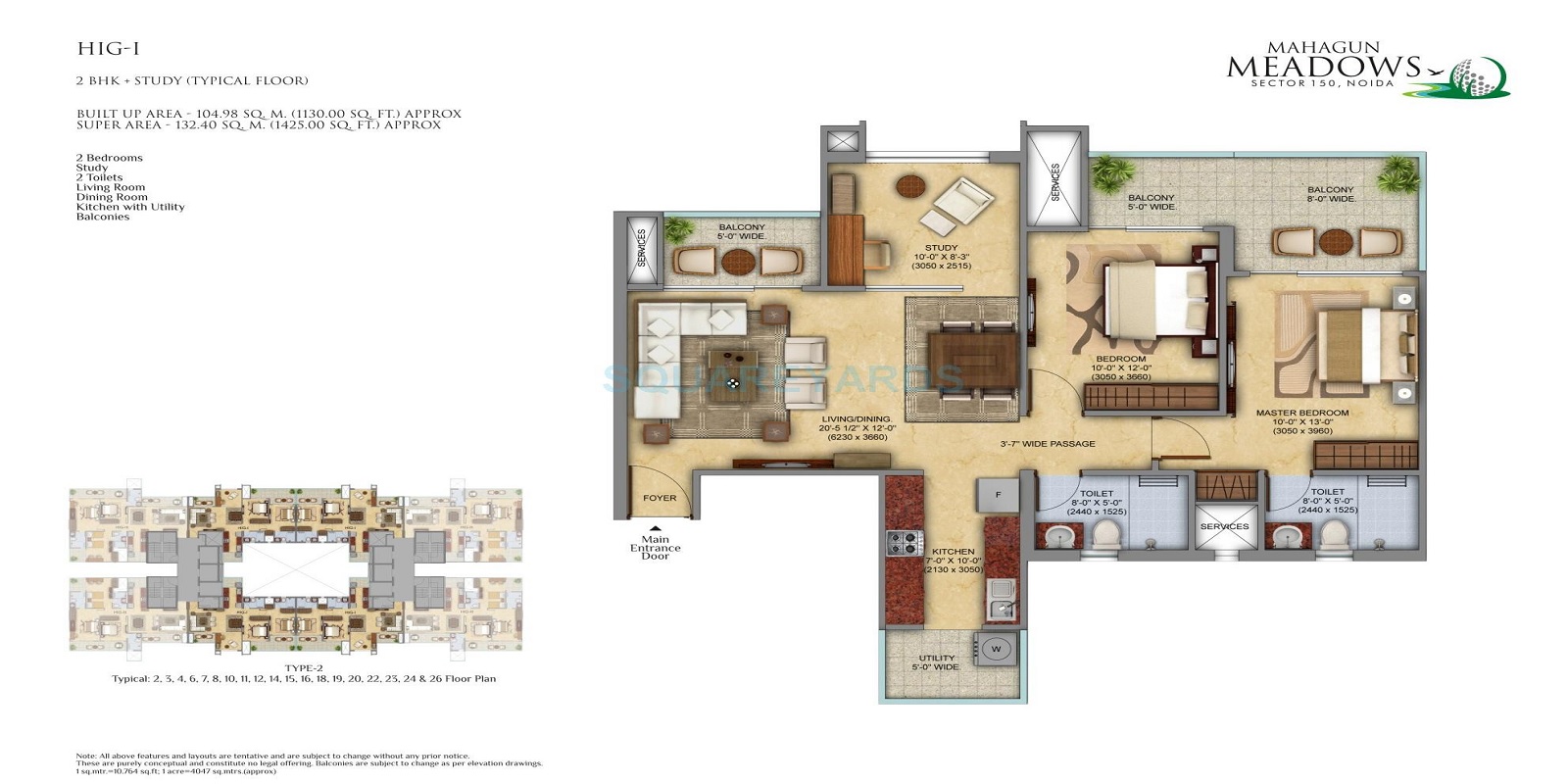2 bhk Floor Plan