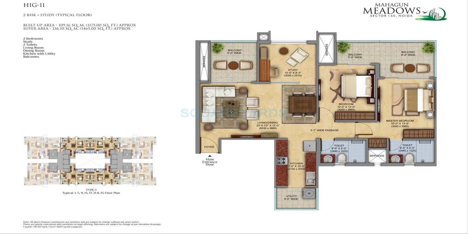 2 bhk Floor Plan