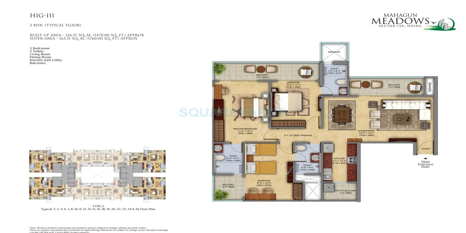 3 bhk Floor Plan