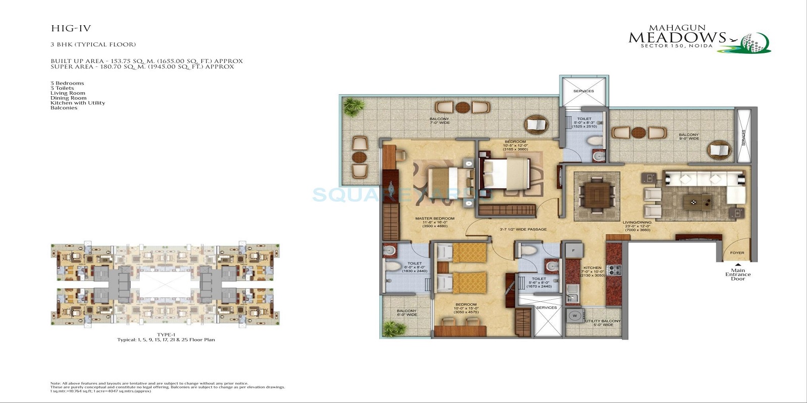 3 bhk Floor Plan