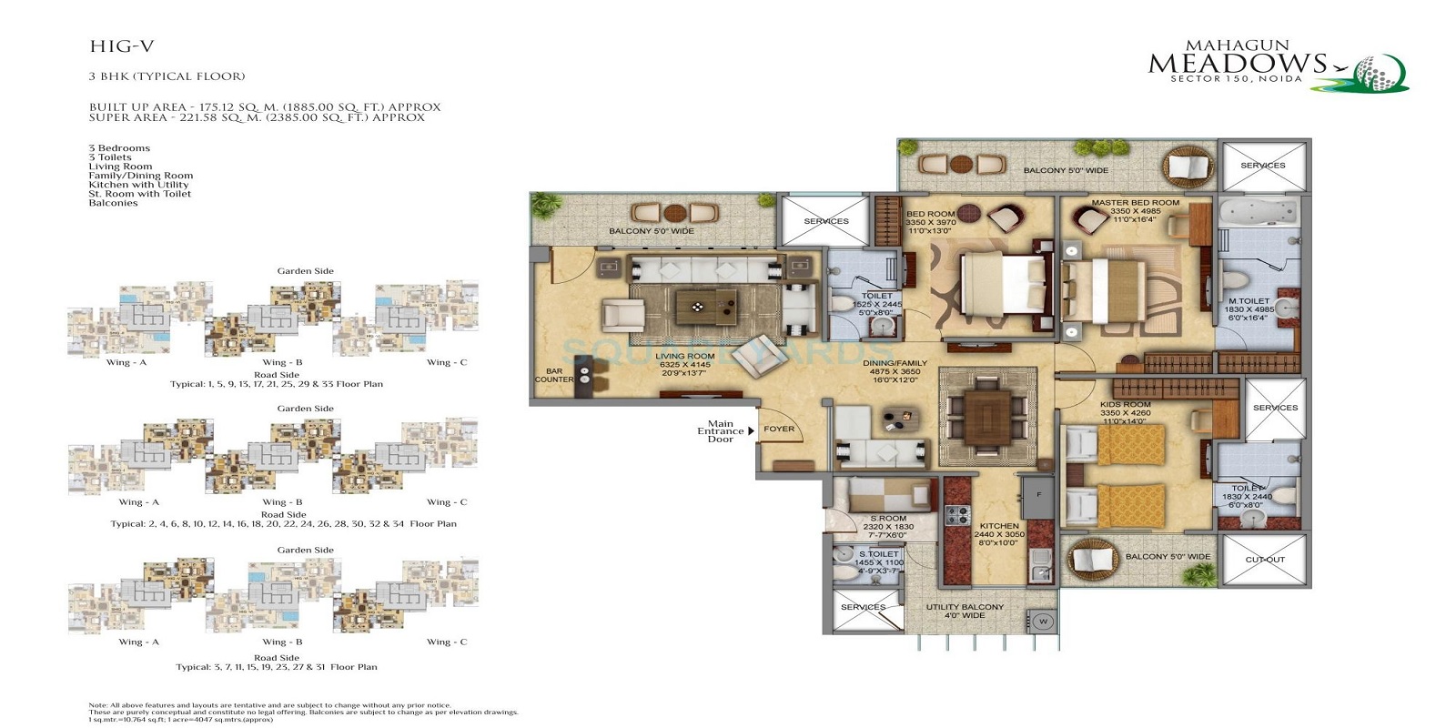 3 bhk Floor Plan