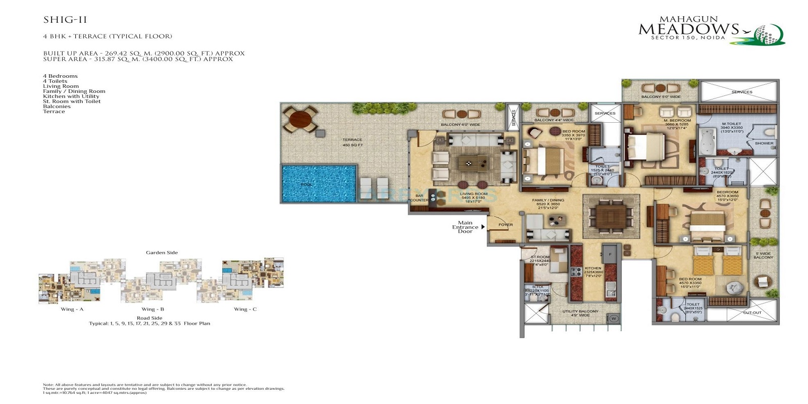 4 bhk Floor Plan