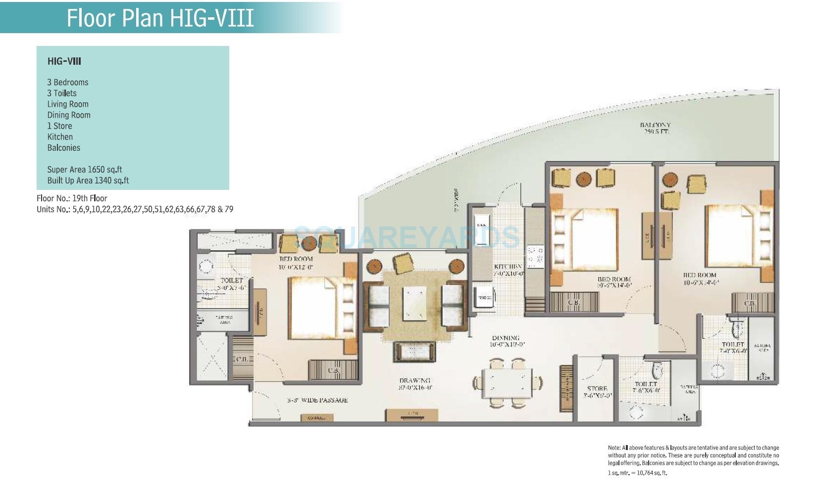 3 bhk Floor Plan