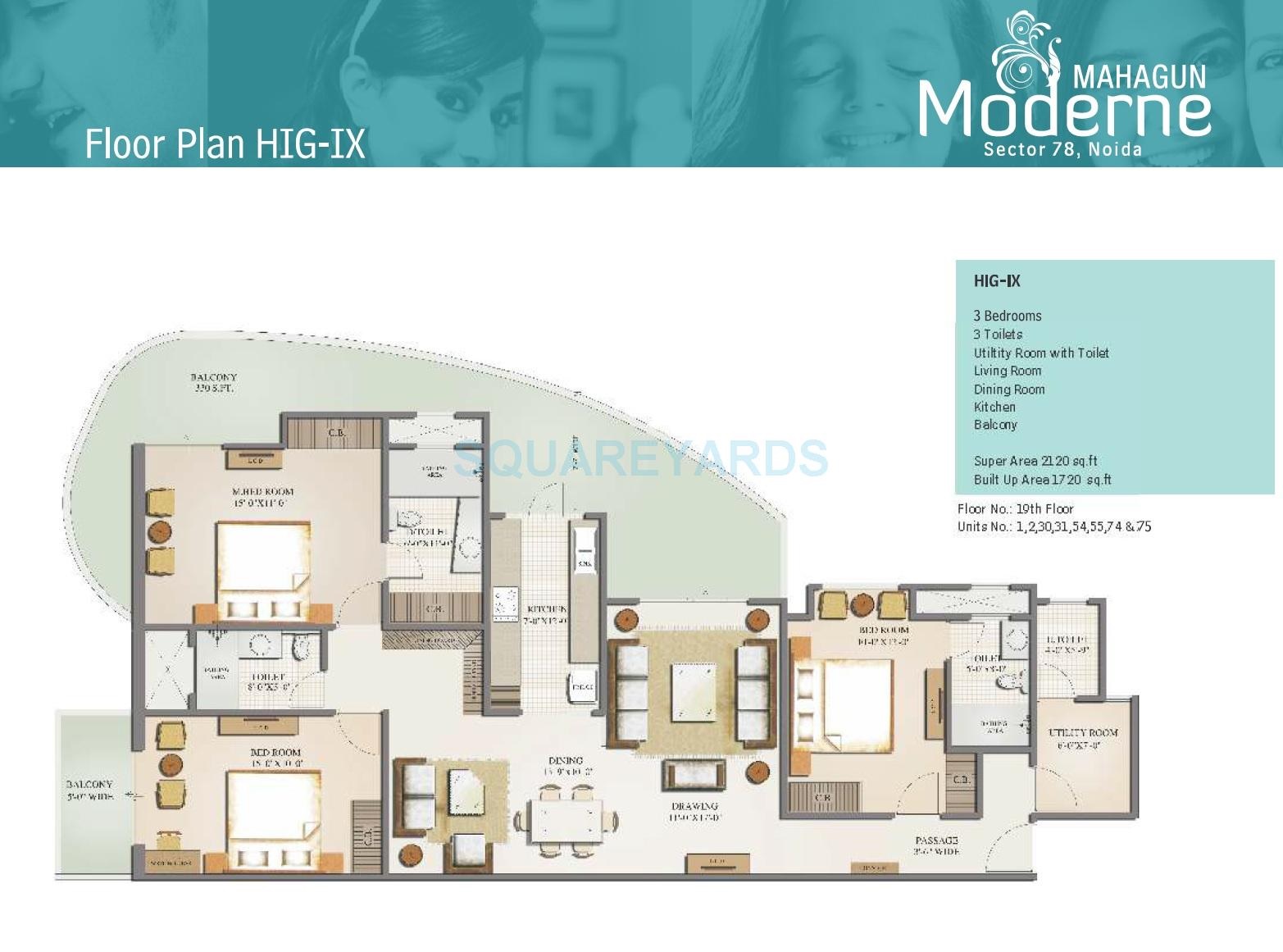 3 bhk Floor Plan
