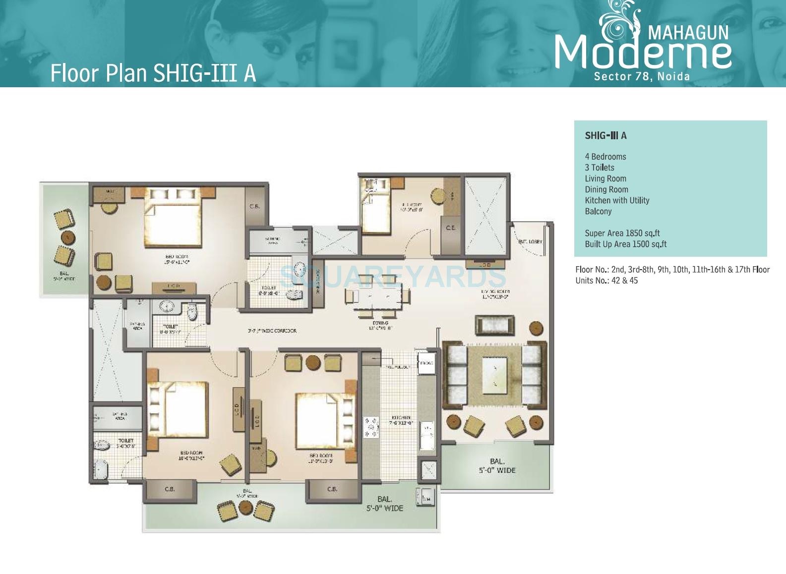 4 bhk Floor Plan