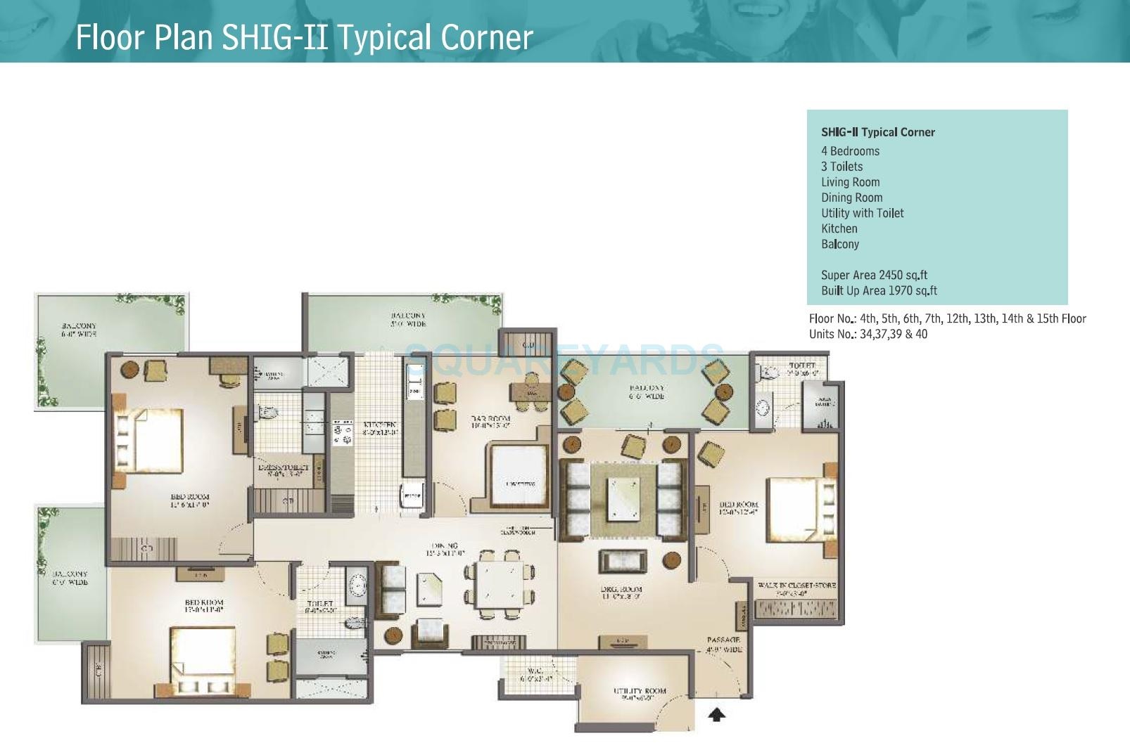 4 bhk Floor Plan