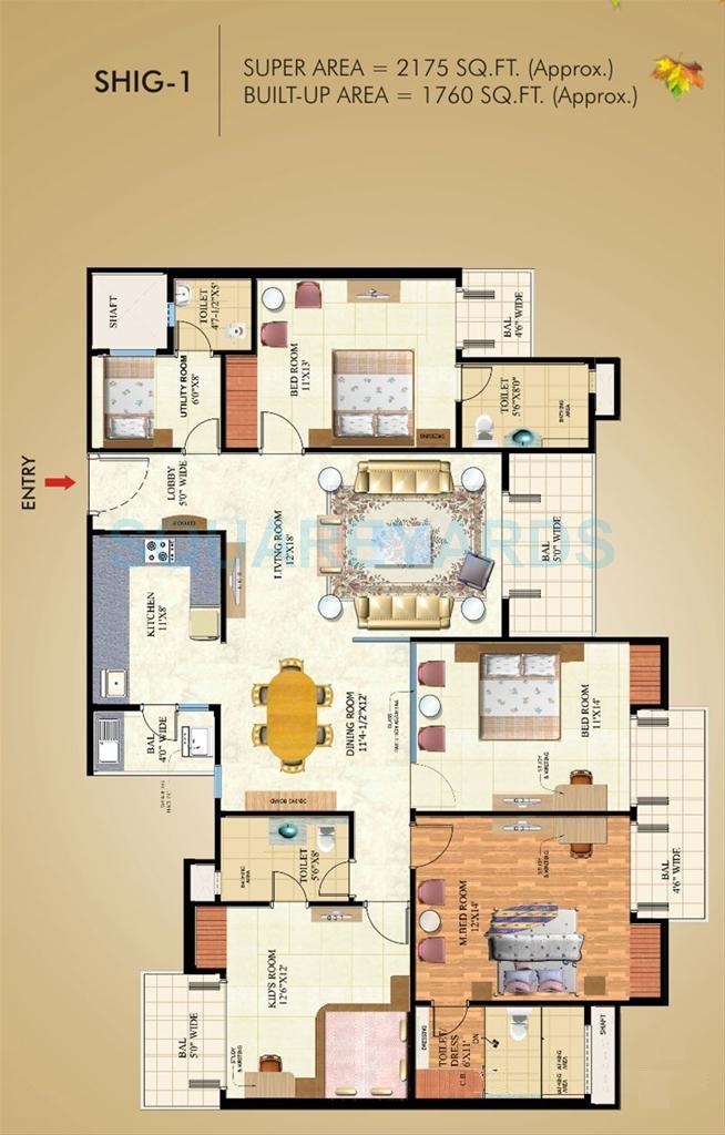 4 bhk Floor Plan
