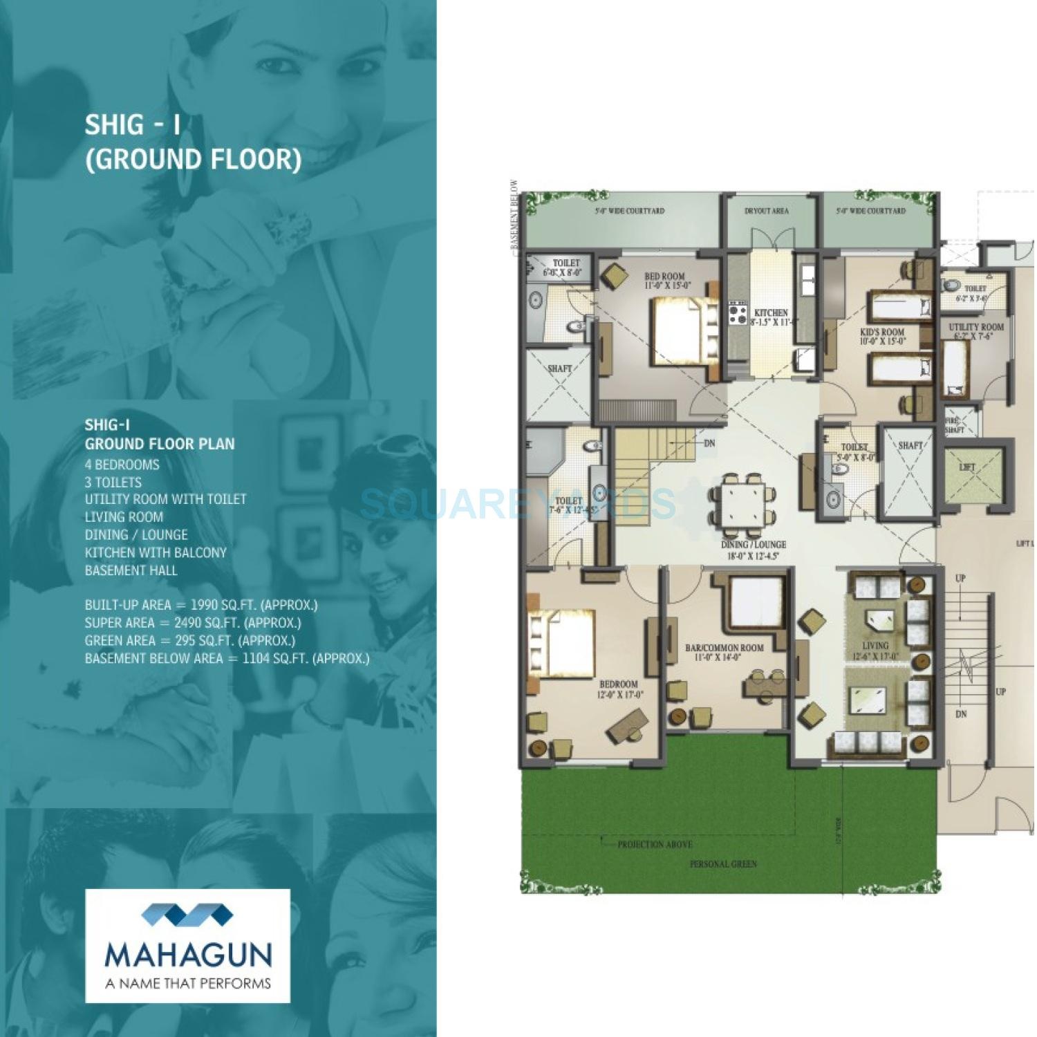 4 bhk Floor Plan