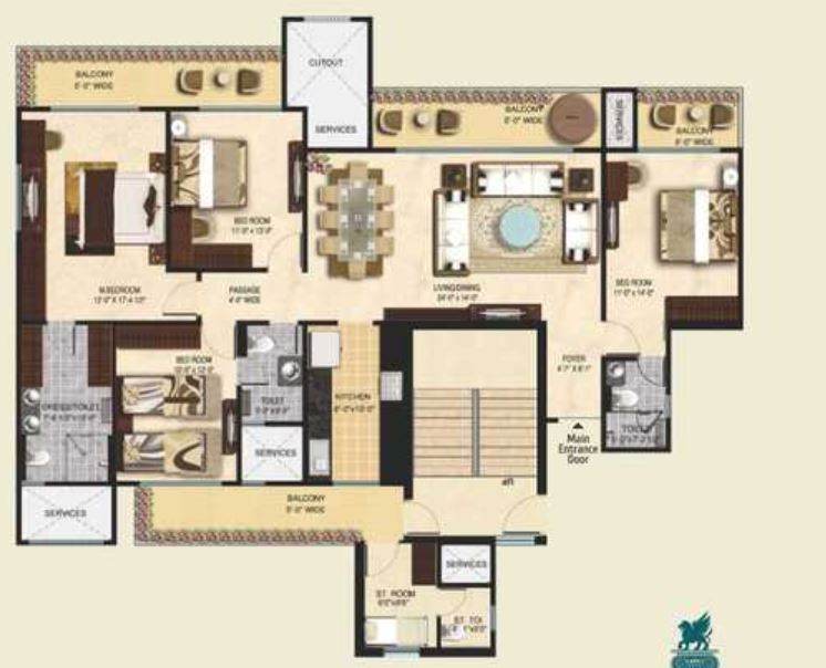 4 bhk Floor Plan