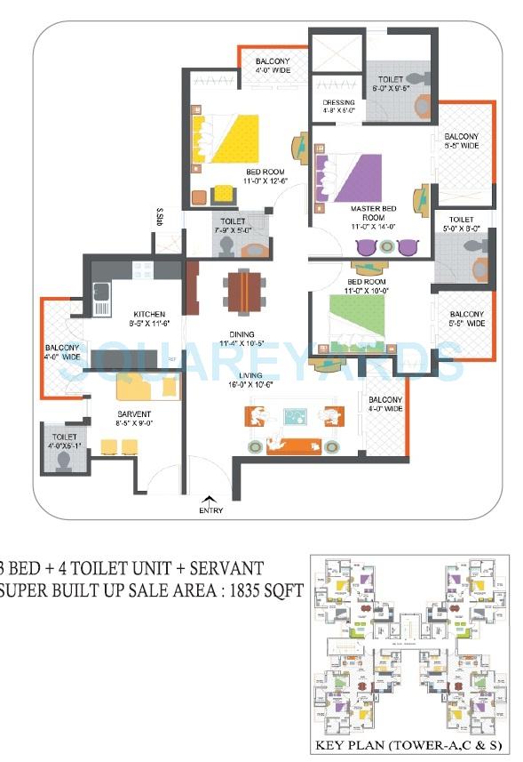 3 bhk Floor Plan