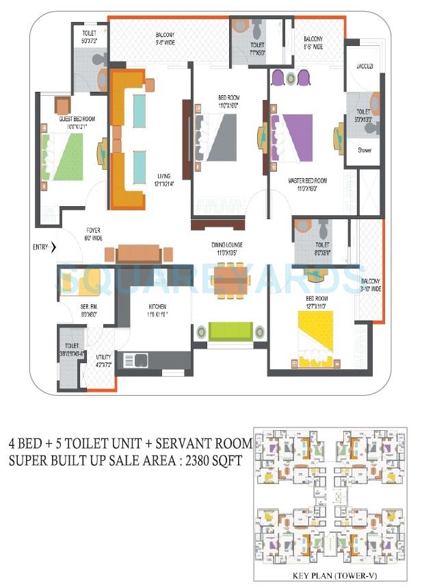 4 bhk Floor Plan