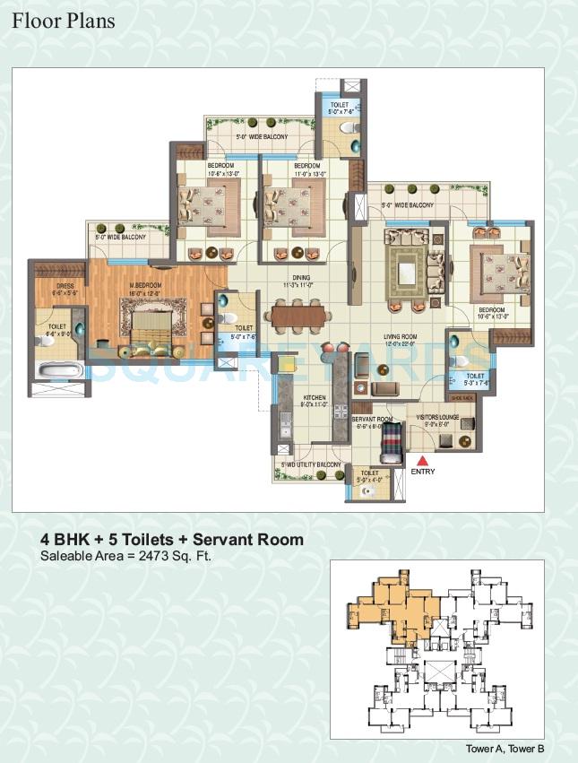 4 bhk Floor Plan