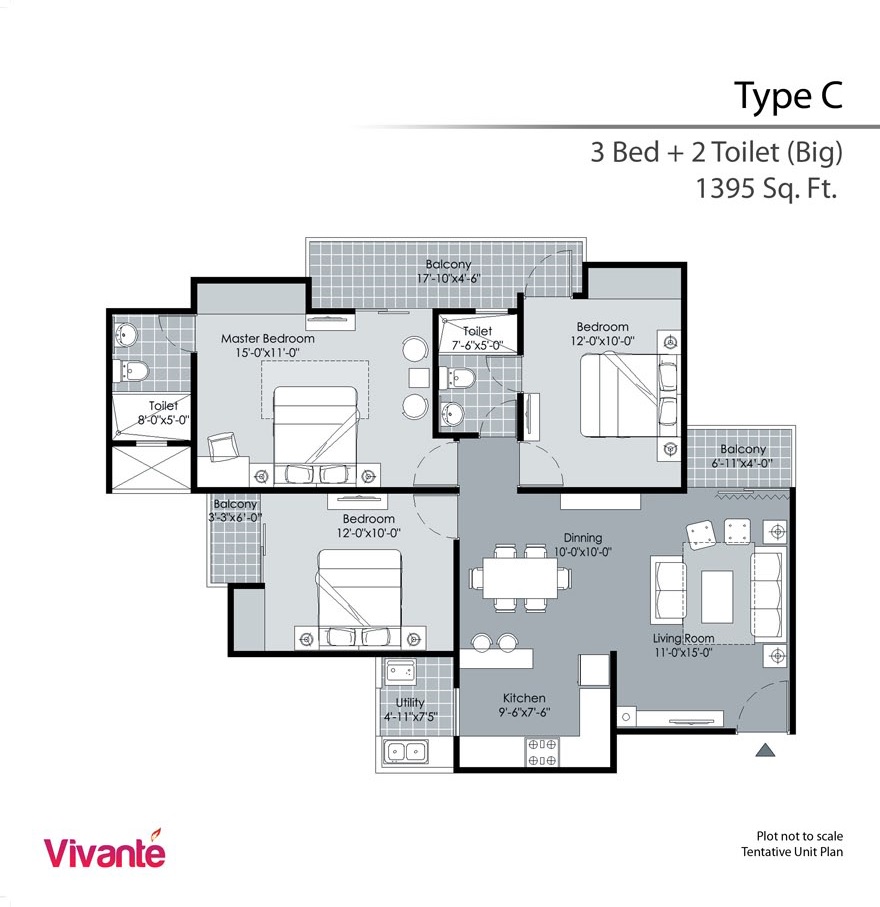 3 bhk Floor Plan