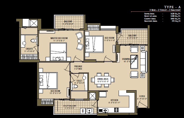 3 bhk Floor Plan