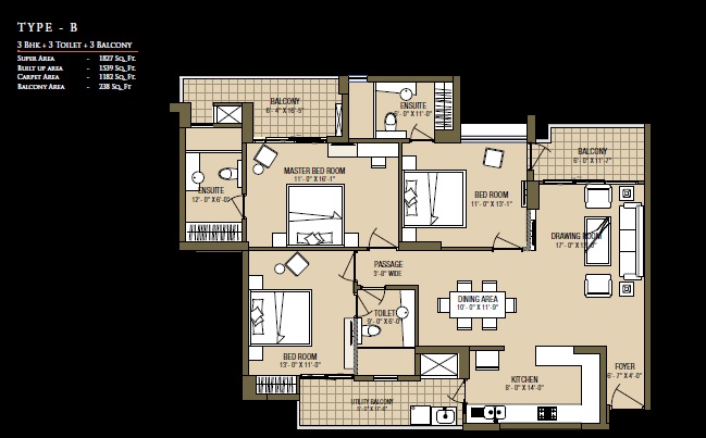 3 bhk Floor Plan