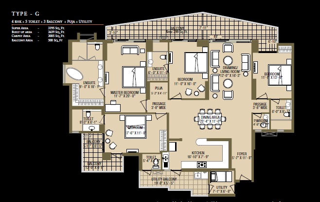 4 bhk Floor Plan