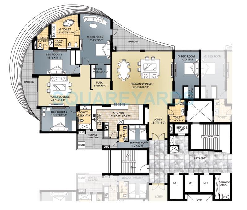 4 bhk Floor Plan