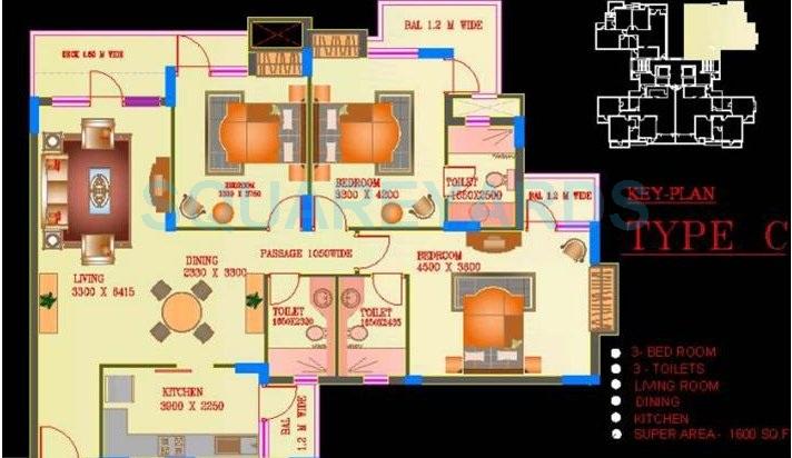 3 bhk Floor Plan