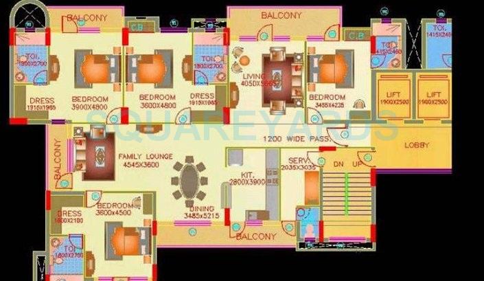 4 bhk Floor Plan