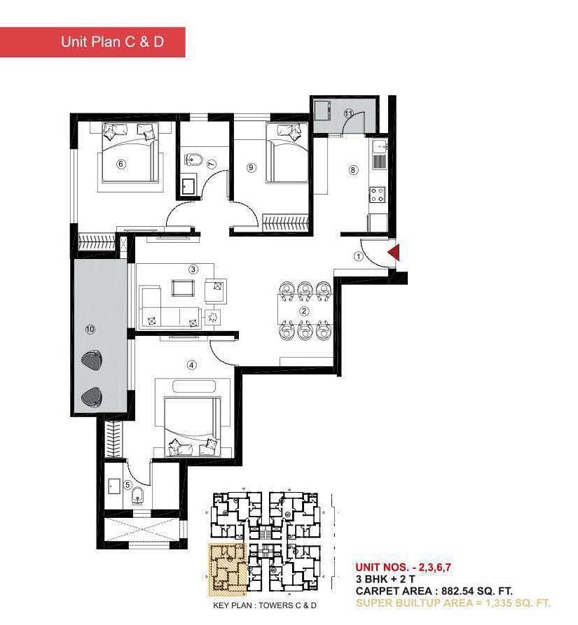 3 bhk Floor Plan