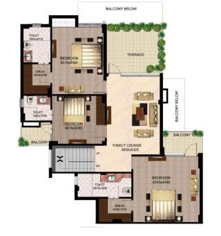 3 bhk Floor Plan
