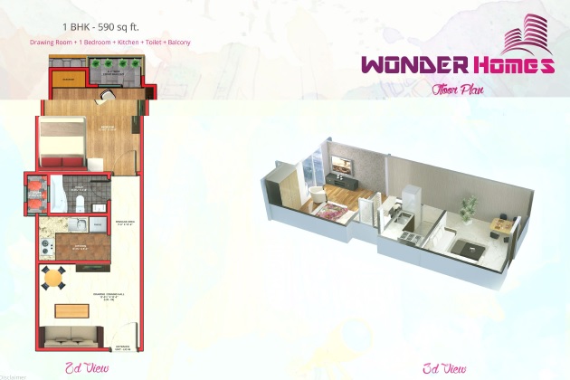 1 bhk Floor Plan