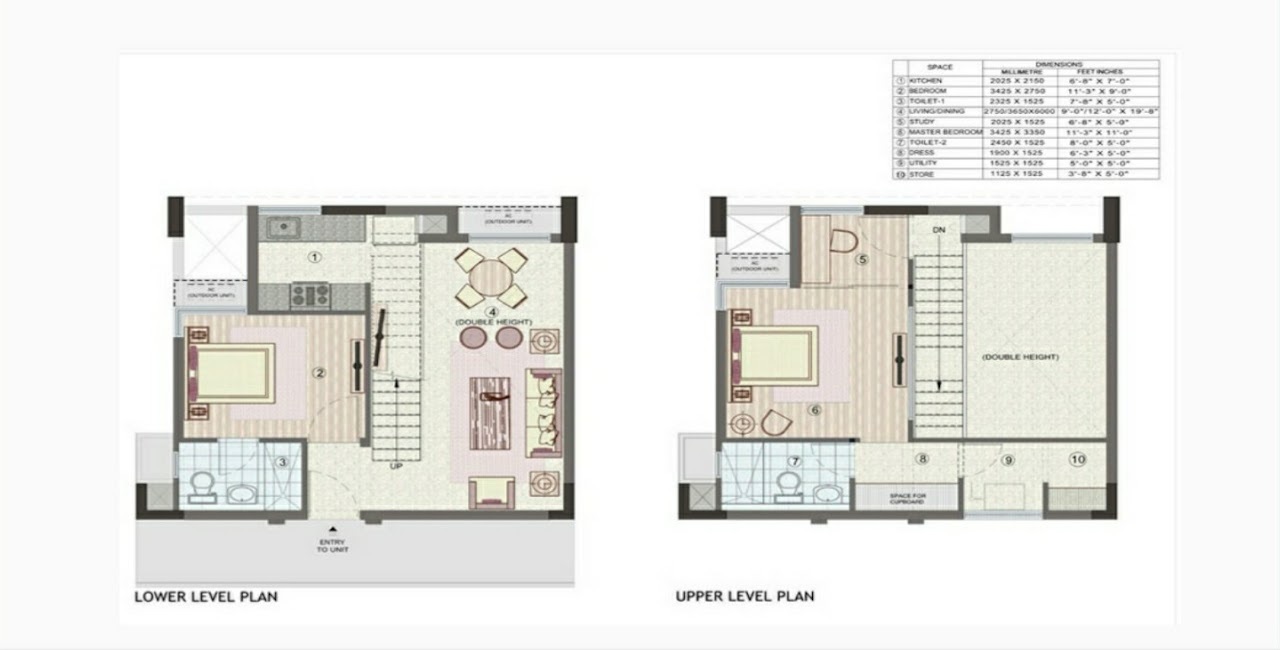 2 bhk Floor Plan