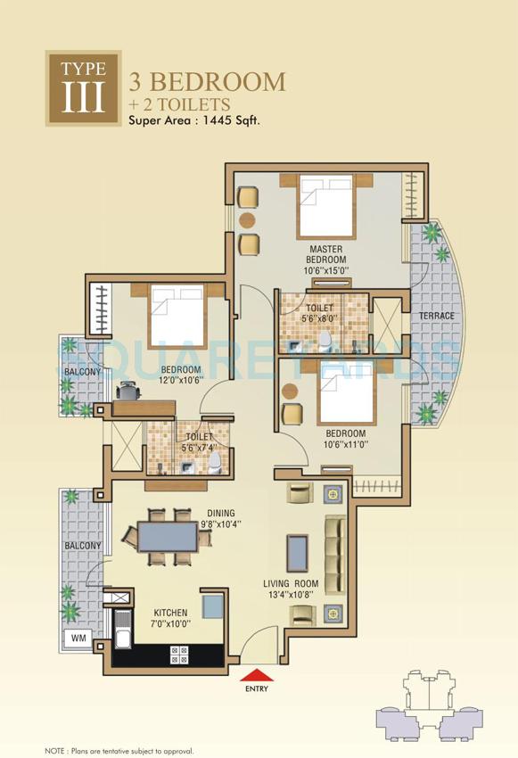 3 bhk Floor Plan
