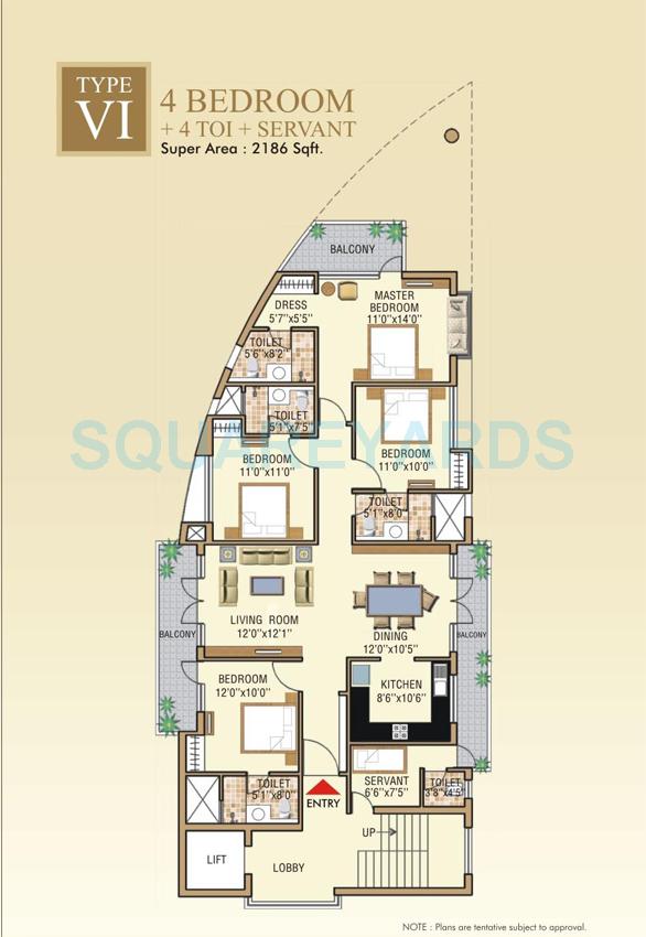 4 bhk Floor Plan
