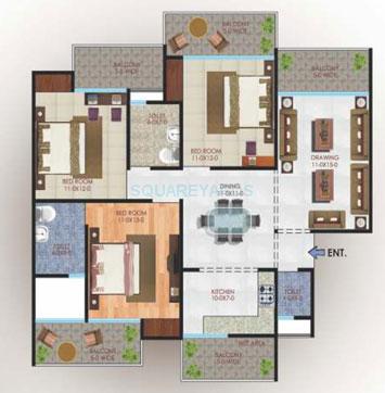 3 bhk Floor Plan