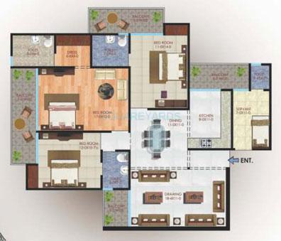 3 bhk Floor Plan
