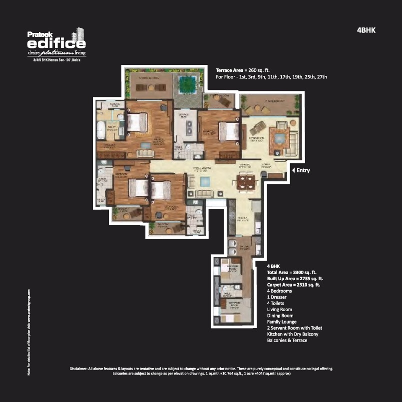 4 bhk Floor Plan