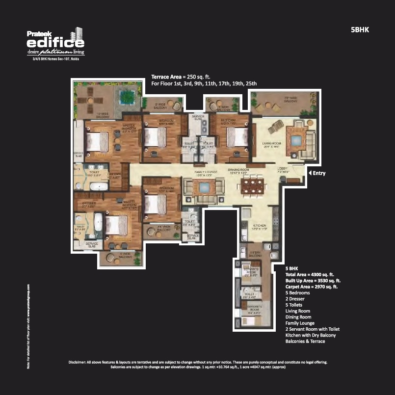 5 bhk Floor Plan