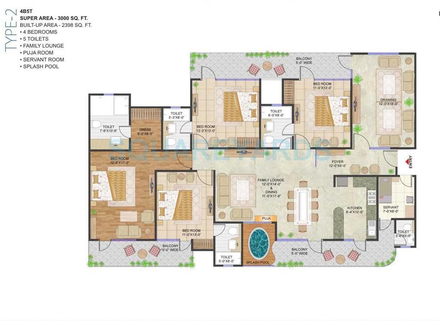 4 bhk Floor Plan