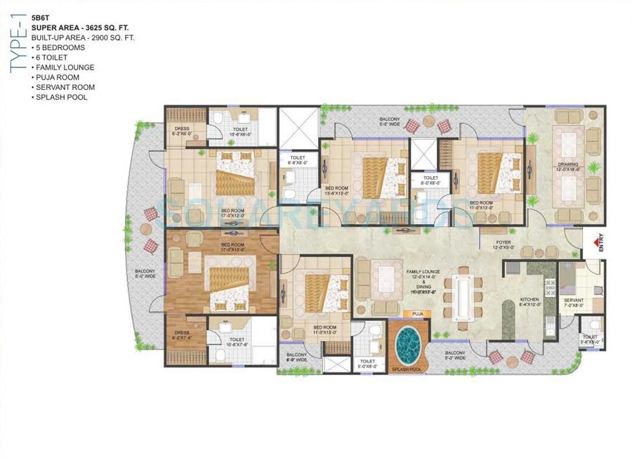 5 bhk Floor Plan