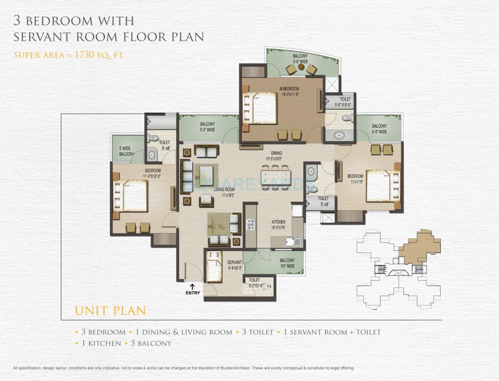 3 bhk Floor Plan