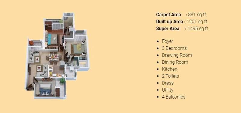 3 bhk Floor Plan