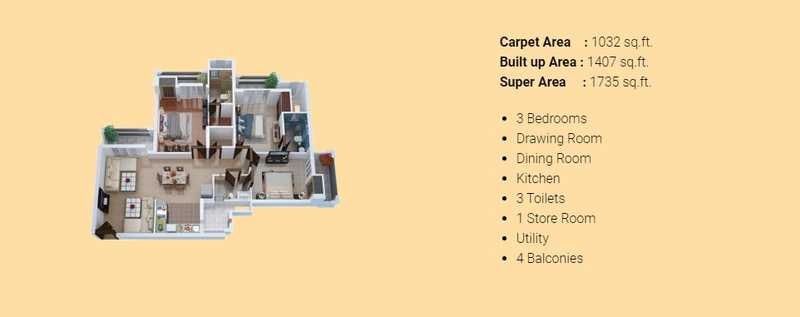 3 bhk Floor Plan