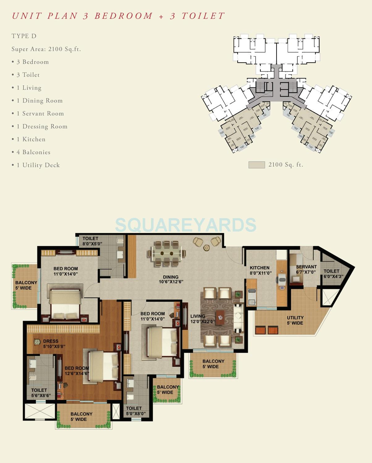 3 bhk Floor Plan