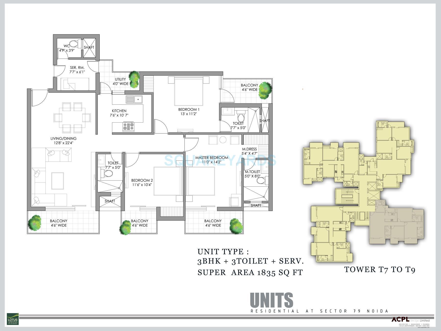 3 bhk Floor Plan