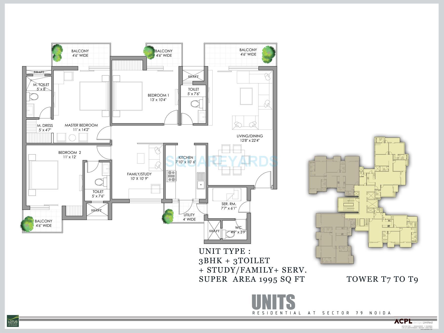 3 bhk Floor Plan
