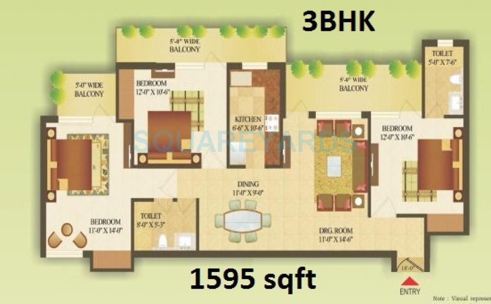 3 bhk Floor Plan