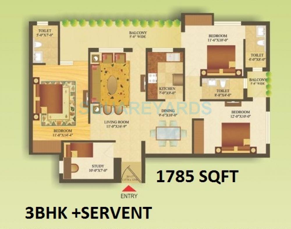3 bhk Floor Plan