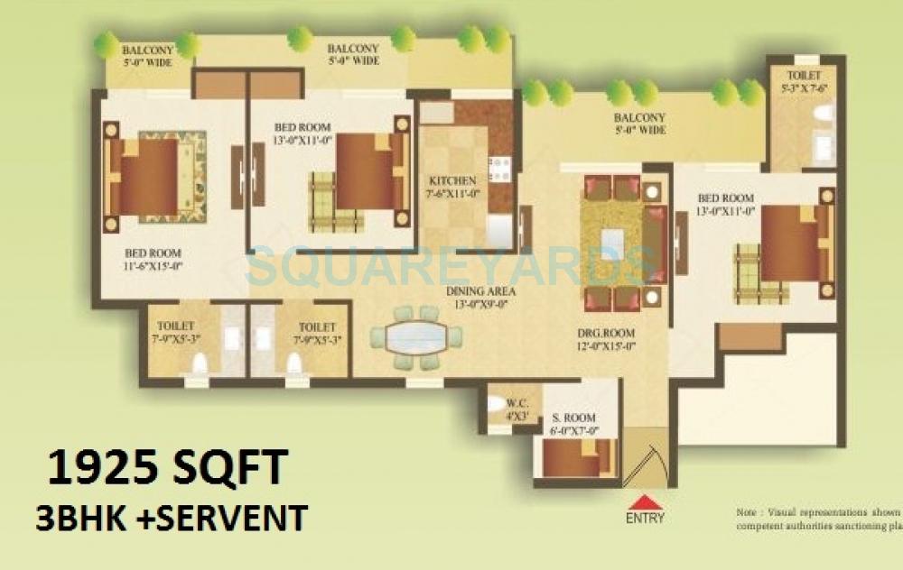 3 bhk Floor Plan