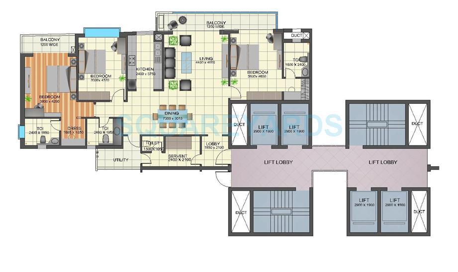 3 bhk Floor Plan