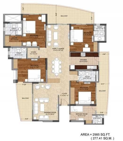 4 bhk Floor Plan
