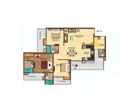 3 bhk Floor Plan