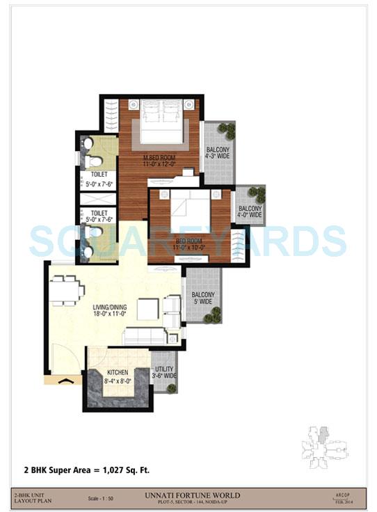 2 bhk Floor Plan