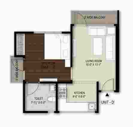 1 bhk Floor Plan